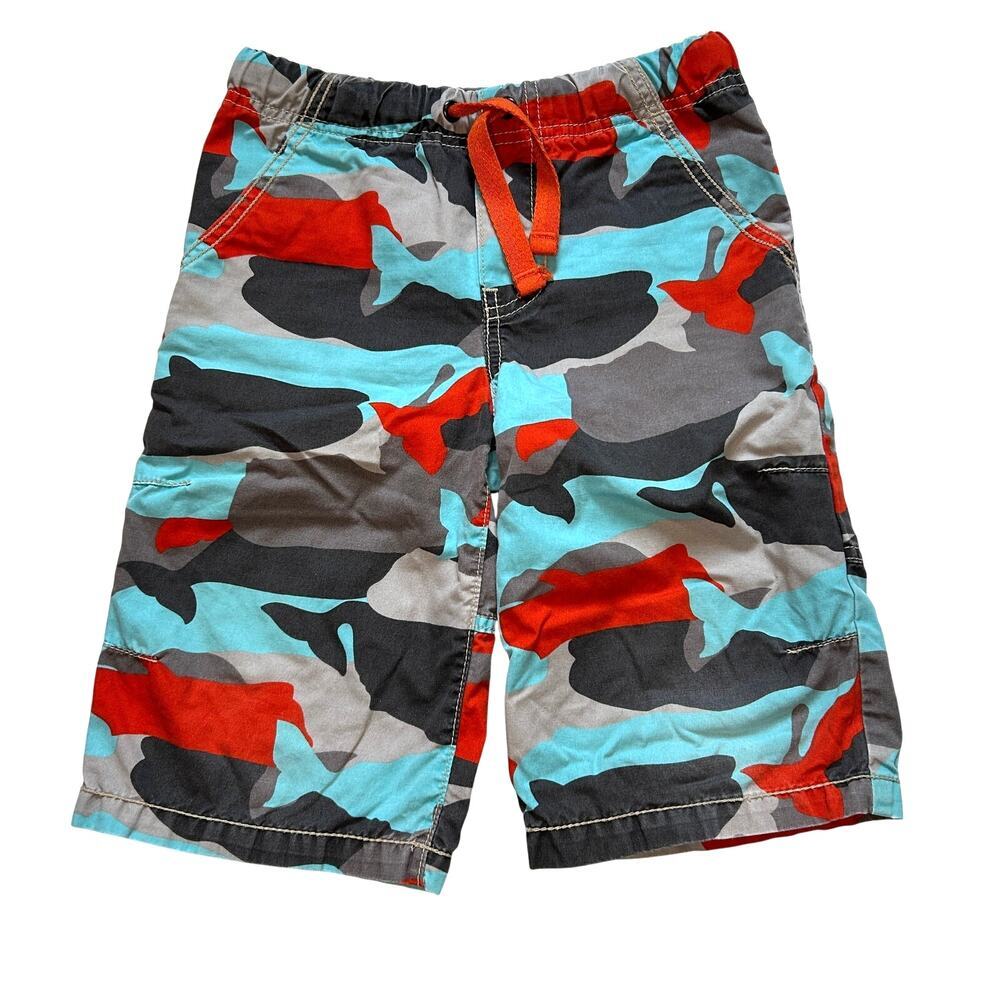 Mini Boden Boys’ Shark Camo Shorts – Size 6Y